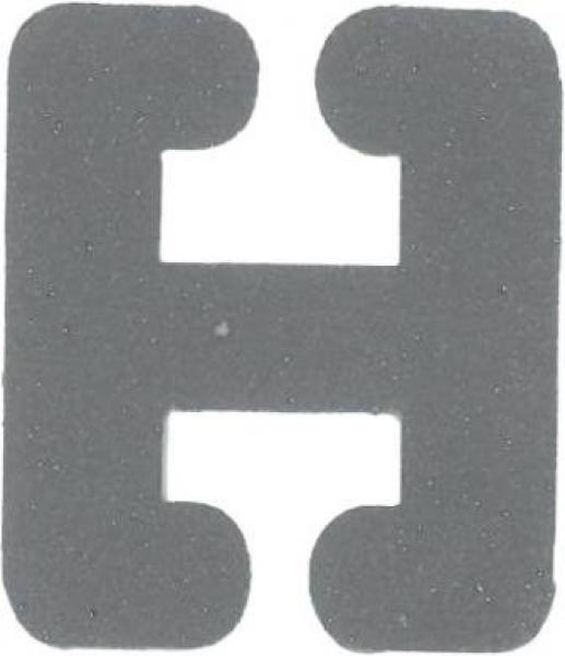Bügelapplikation Reflex Buchstabe H  30x34mm